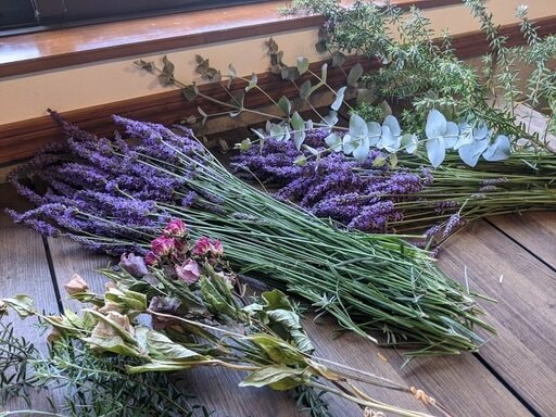 スワッグに使う花材