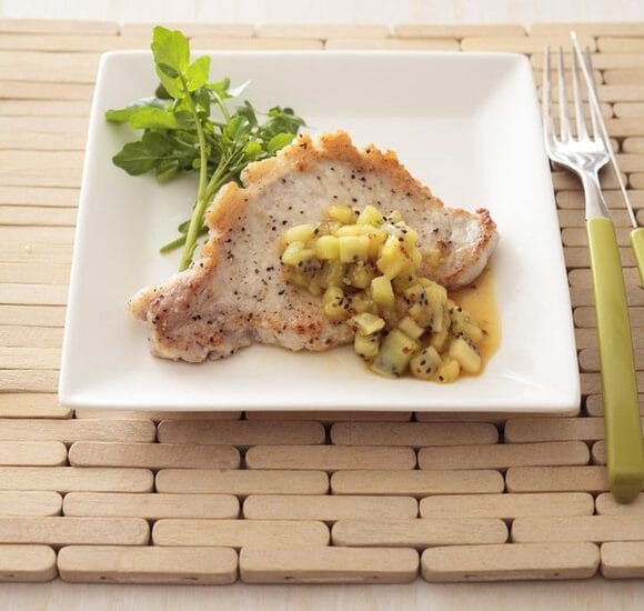 キーウィソースのポークソテー