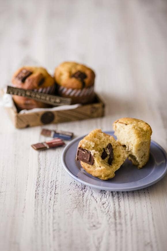 ホットケーキミックスでチョコバナナマフィン
