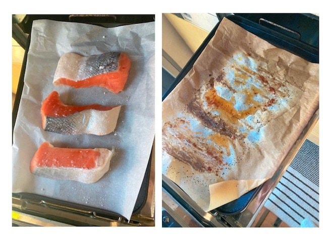 写真:魚を焼く2