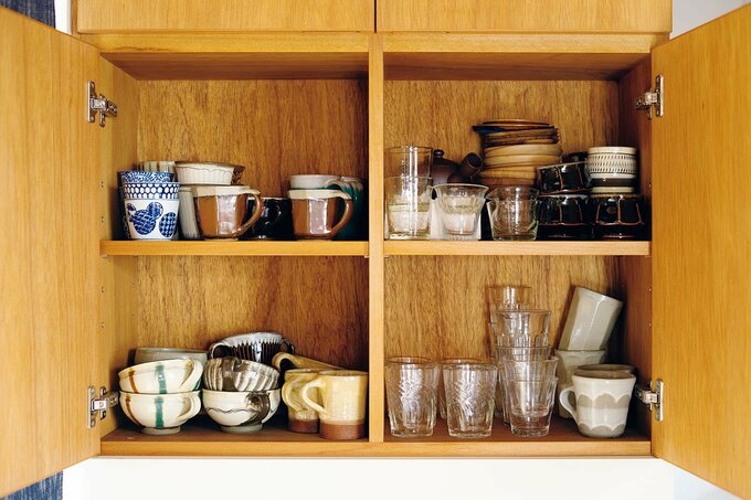 ダイニングの正面にある棚