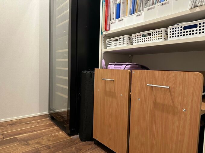 リビングの一角にクローセット