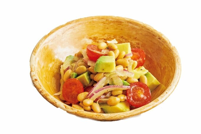 大豆とアボカドとミニトマトのサラダ