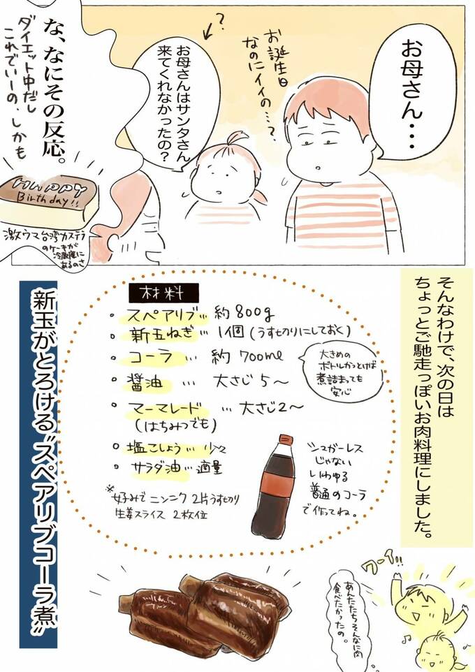 新タマネギとスペアリブのコーラ煮込み材料