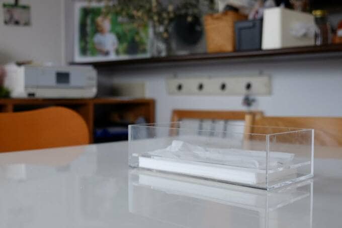 透明ティッシュケース