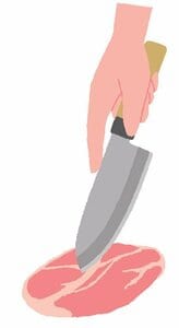 刃先は野菜の薄切りや切り込みに