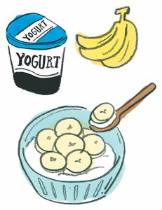 ヨーグルトはバナナと一緒に食べる