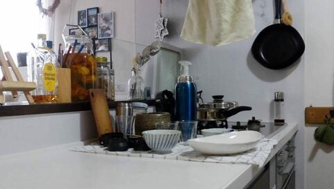 水きりカゴはなくて正解。食器洗いとキッチンリセットがラクに