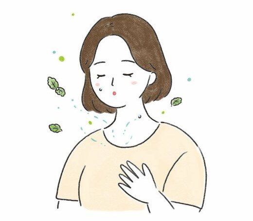 精油を1滴たらしたティッシュを、下着の胸元に仕込み、ゆっくり深呼吸してクールダウン