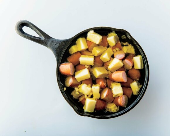 ソーセージとチーズ