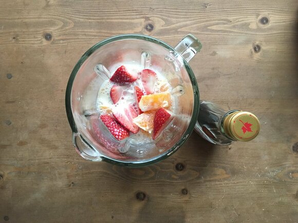 フルーツを豆乳200ml