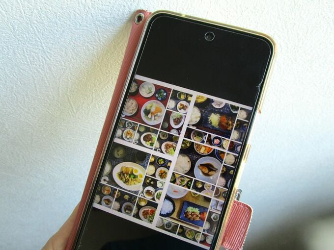 日々の料理は写真に撮ってスマホに保存。「偏らないように、ワンパターンにならないように。 こうしておけば、献立を考えるのも楽です」