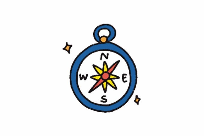 羅針盤のイラスト