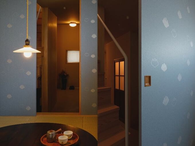 東京松屋に特注したモダンな襖