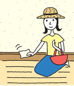 3分あき時間があれば、幅木をサッとふく