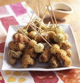 ちくわとシイタケの串揚げ