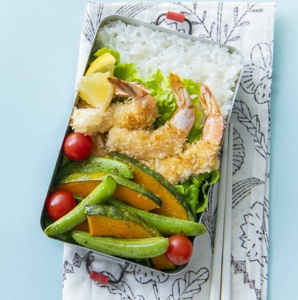 揚げないエビフライ弁当
