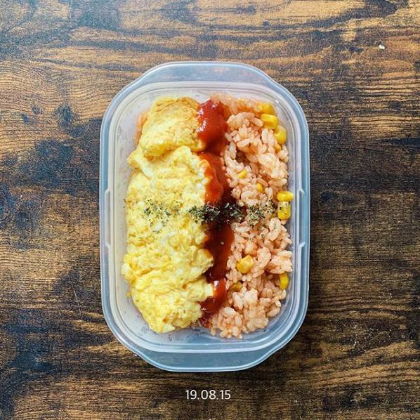 ふわふわ卵のオムライスはお弁当にもぴったり