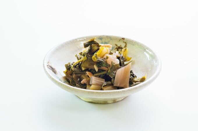 小鉢に盛られたすんき漬け