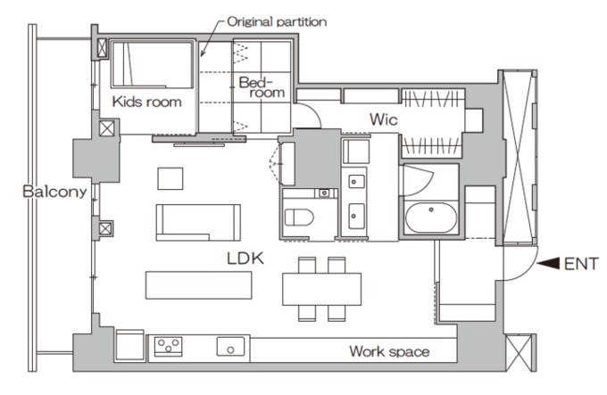 リノベーション後の間取り図