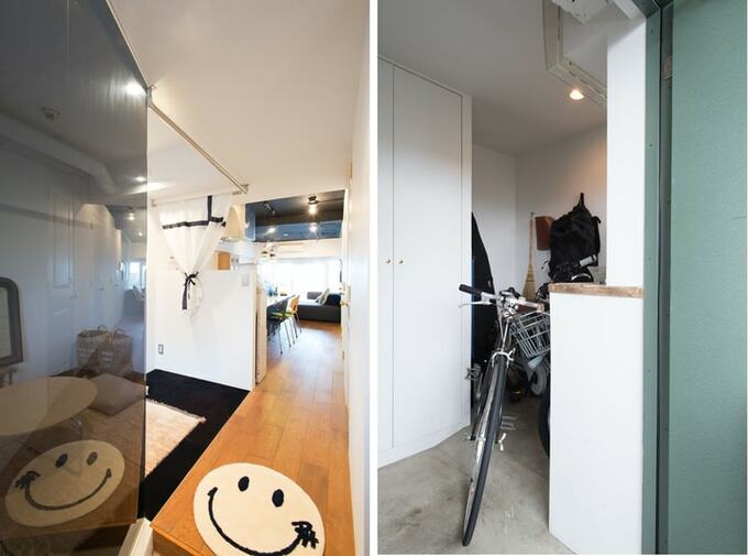 玄関横のは土間収納