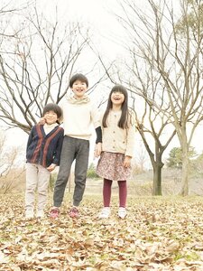 見上げるように撮影