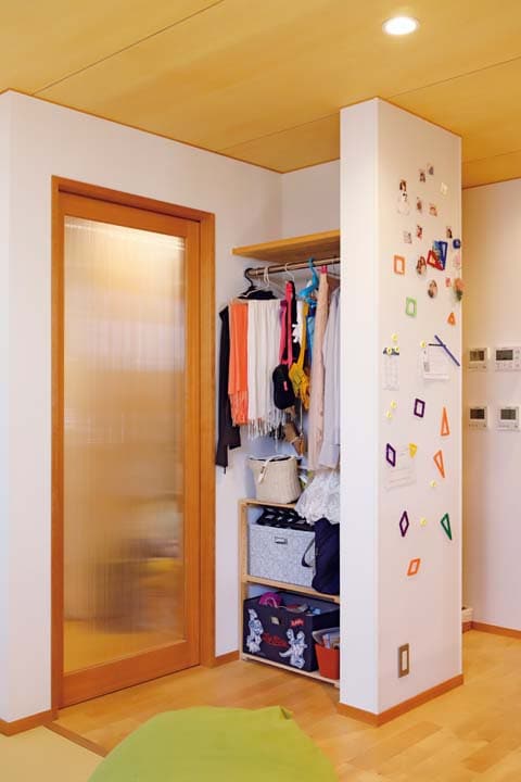 衣類をかけておける収納スペース