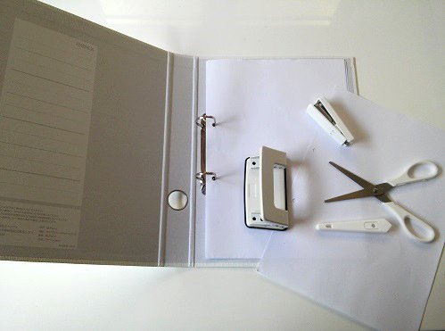 工作道具もすべてホワイト