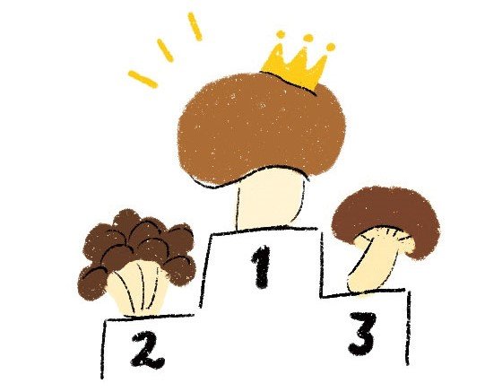イラスト低糖質のきのこベスト3