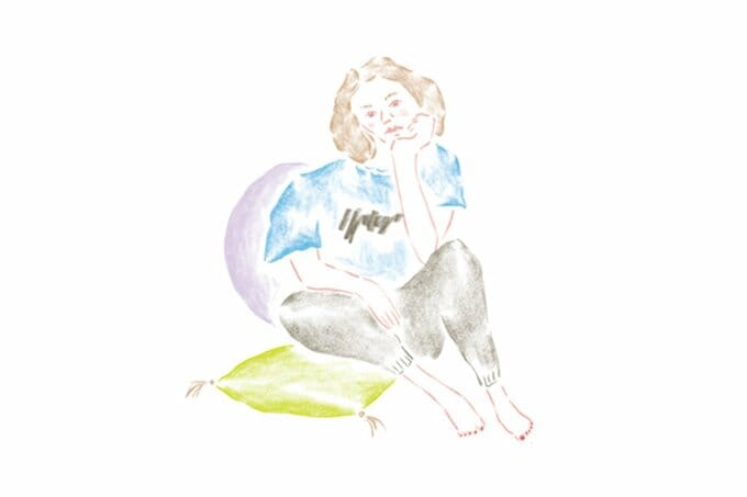 悩む女性のイラスト