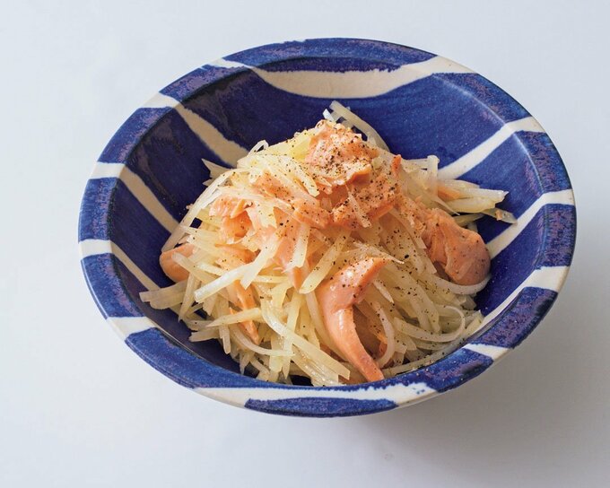 鮭とジャガイモのサラダ