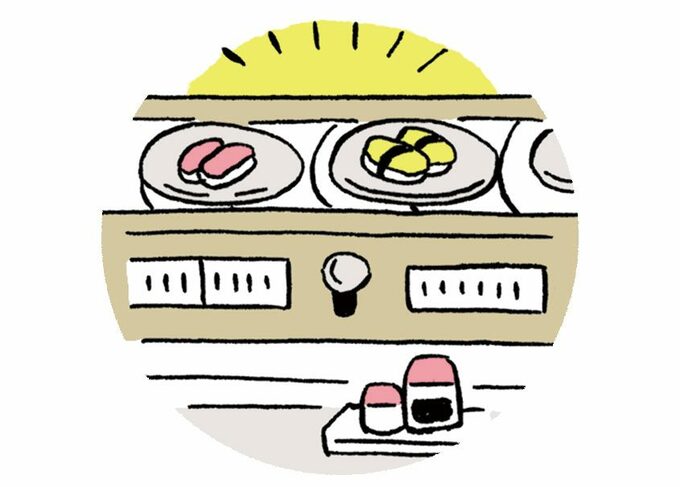 イラスト回転ずし