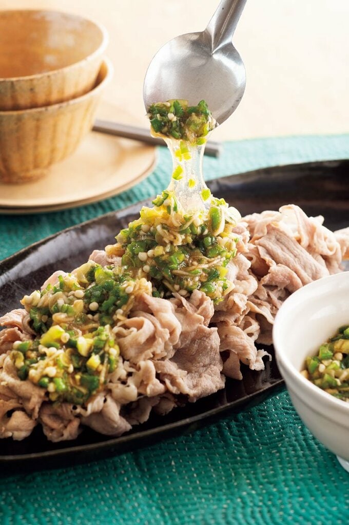 豚しゃぶオクラとろとろダレ