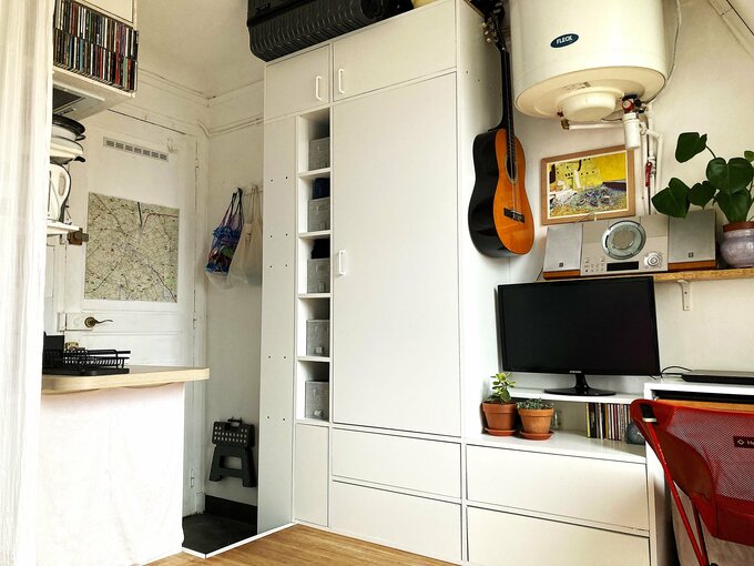 DIYした壁面収納