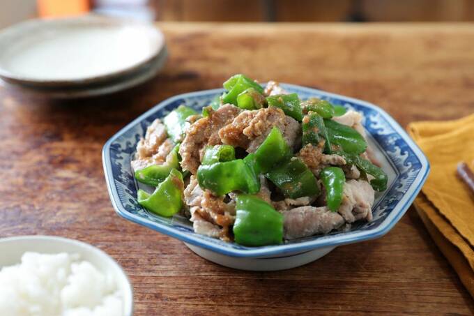 豚こまピーマンのみそ炒め