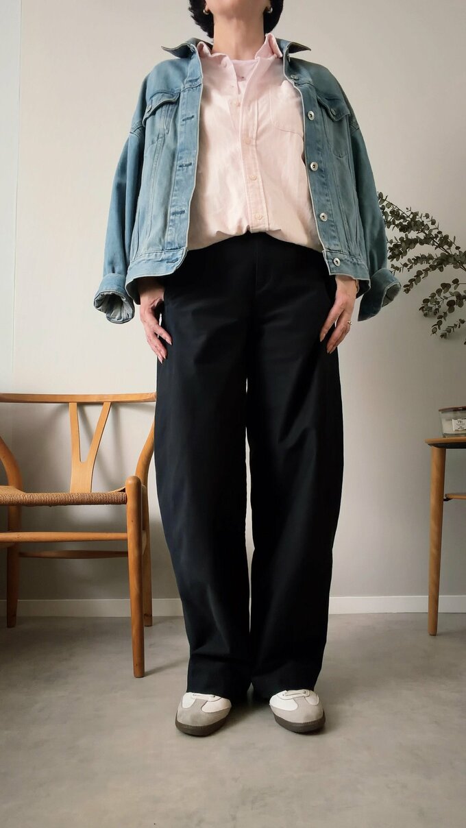デニムジャケット春コーデ