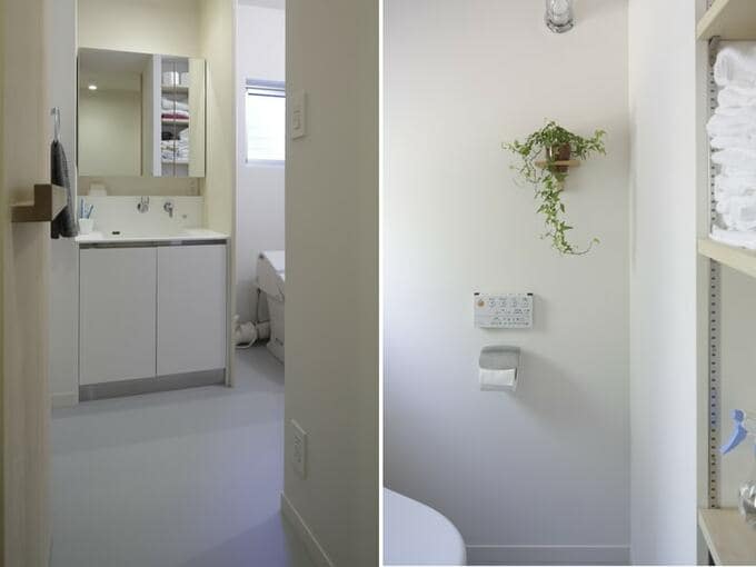 洗面室とトイレを一体化