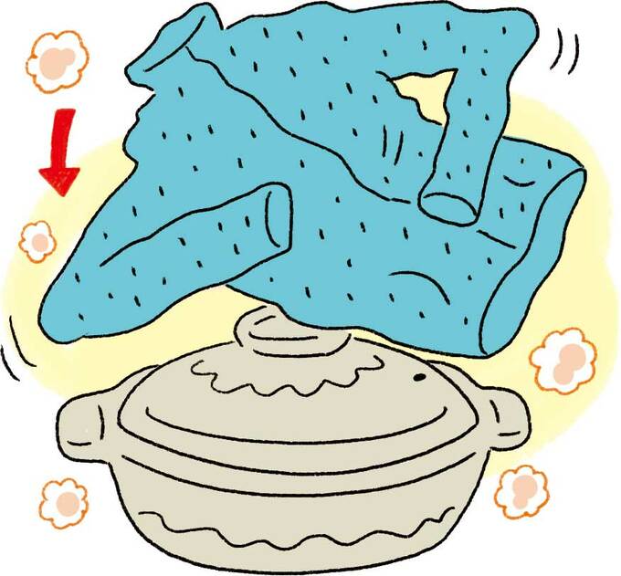 イラストセーターとお鍋