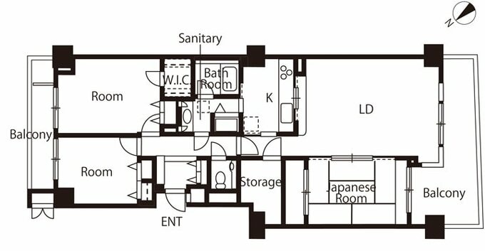 リノベーション前の間取り図