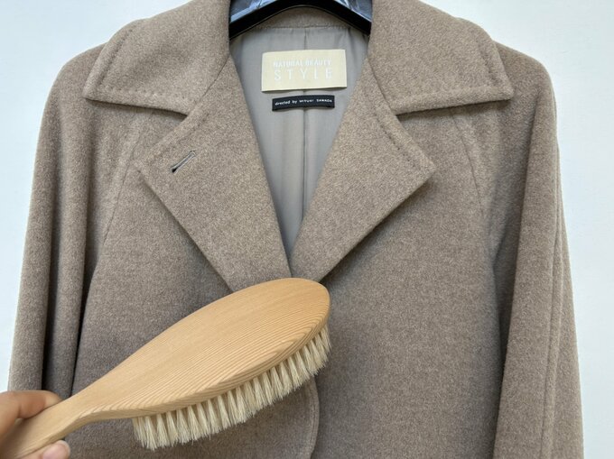 コートのブラッシング