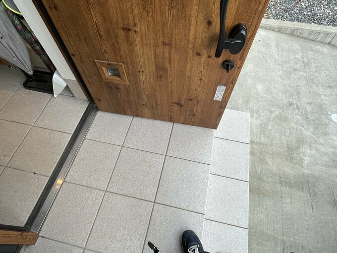 玄関ポーチを上から見たところ