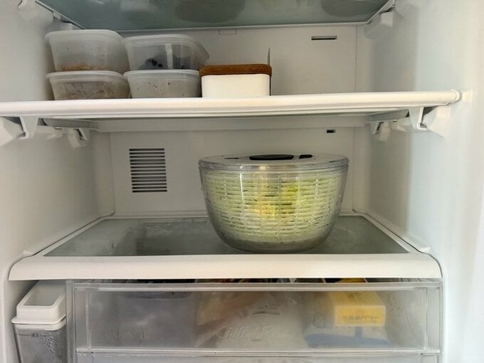 サラダスピナーの収納例