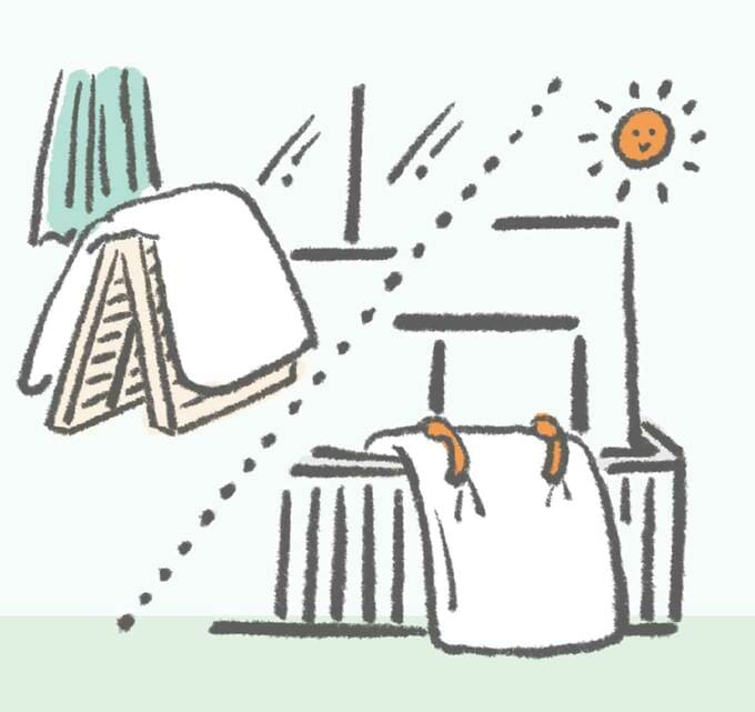 布団の陰干し・天日干し