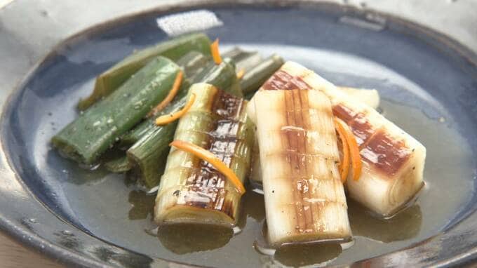 焼きネギのミカンマリネ