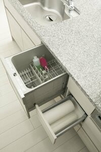 食洗機も収納スペースに変身！
