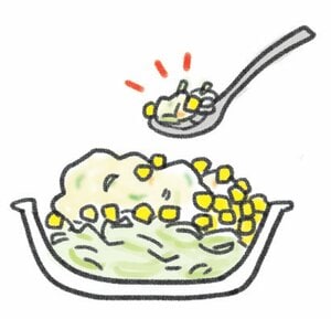 サラダバーでの食べやすい盛り方