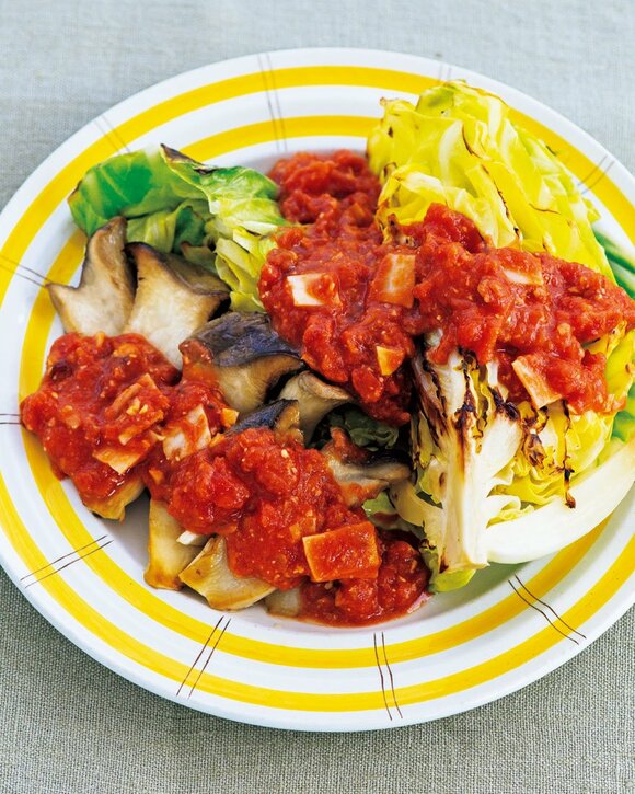 焼きのナッツトマトソース