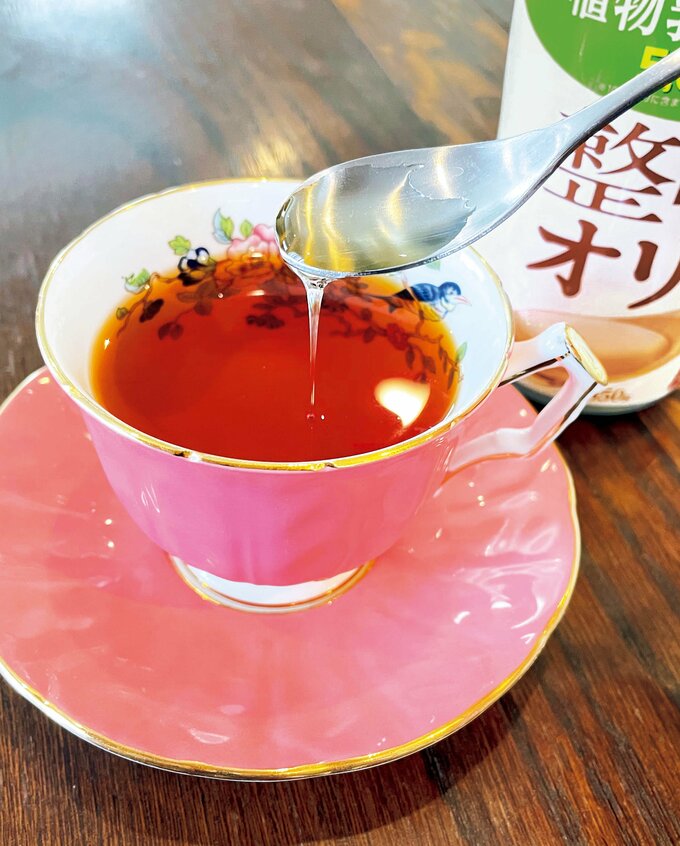 紅茶に整オリゴを入れる