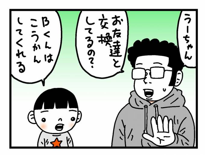 「Bくんはこうかんしてくれる」