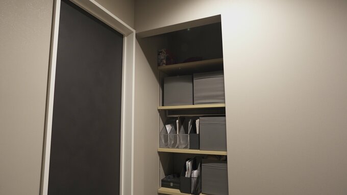 ドアをつけなかった収納